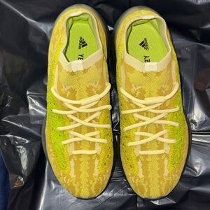 adidas YEEZY Yellow & Neon Green Knit Slip-On Sneakers